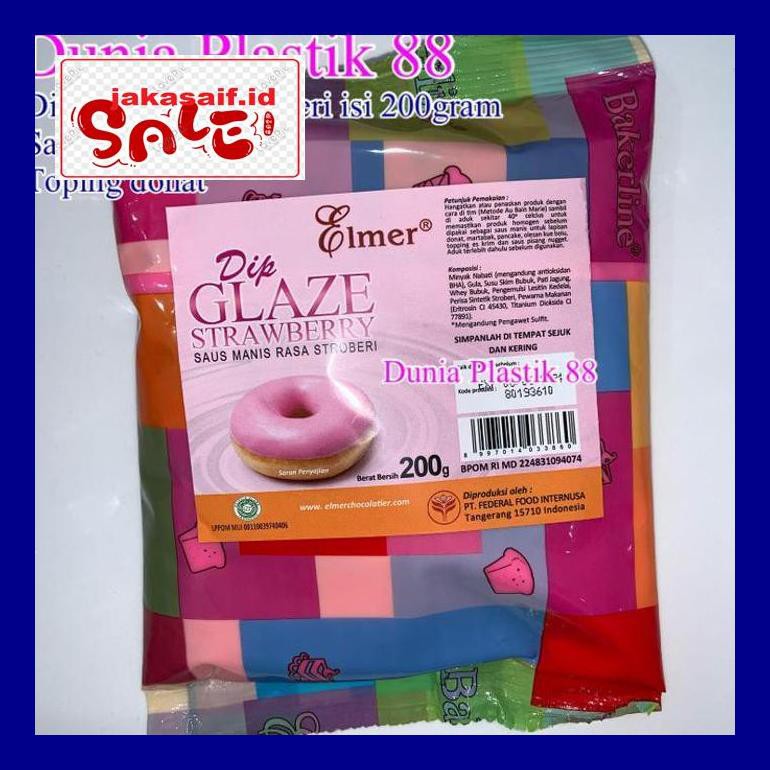 

Jak5D0Yh 200Gram Dip Glaze Elmer Saus Saos Rasa Manis Toping Topping Donat Roti - Glaze Dark D50Jaks