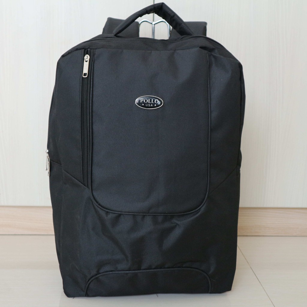 Tas Ransel Punggung Sekolah Polo USA Kerja Dinas Kantor Murah Besar Slot Laptop Rain Cover Cowo Cewe