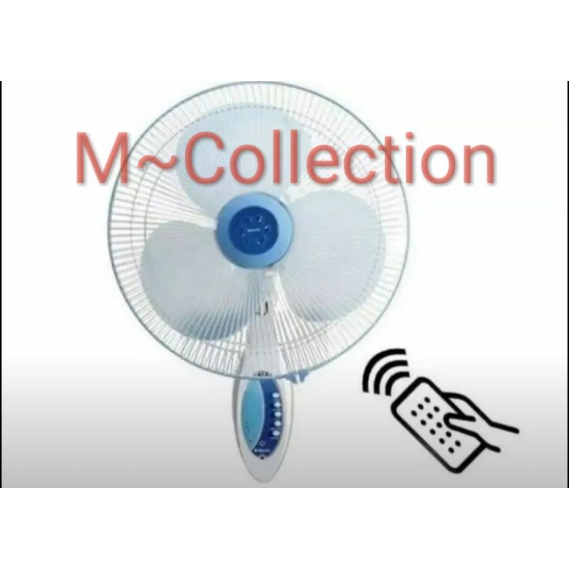 MIYAKO KAW 1689 Kipas Angin Dinding Wall Fan Remote Control Baru BsCOD