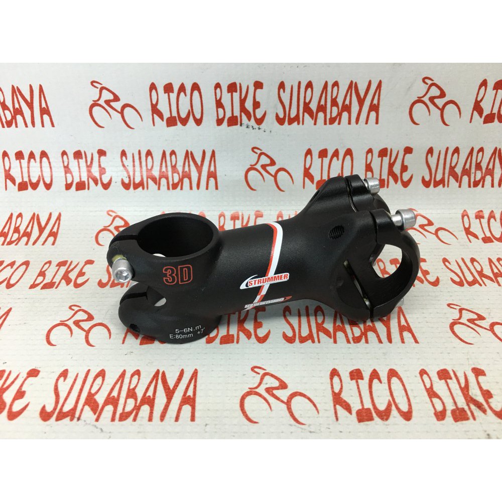 STEM MTB ROAD BALAP STRUMMER 3D 8cm BLACK Limited