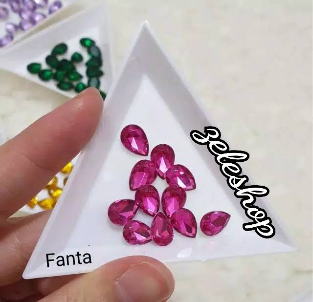 TEARDROP MINI CRYSTAL SIZE 7*10mm / HIASAN TASBIH DIGITAL/NAIL ART/DECOCASE