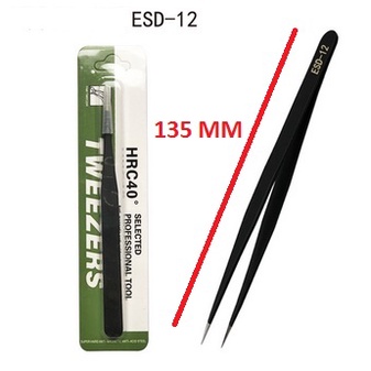 pinset tweezer tweezers lurus lancip ESD-12 135mm 13.5cm HRC40 Pinset eyelash extension