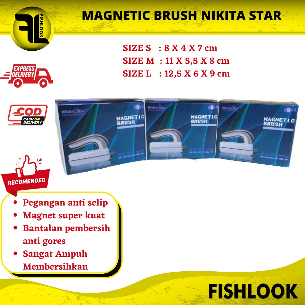 NIKITA STAR MAGNETIC BRUSH MAGNET SIKAT PEMBERSIH AQUARIUM