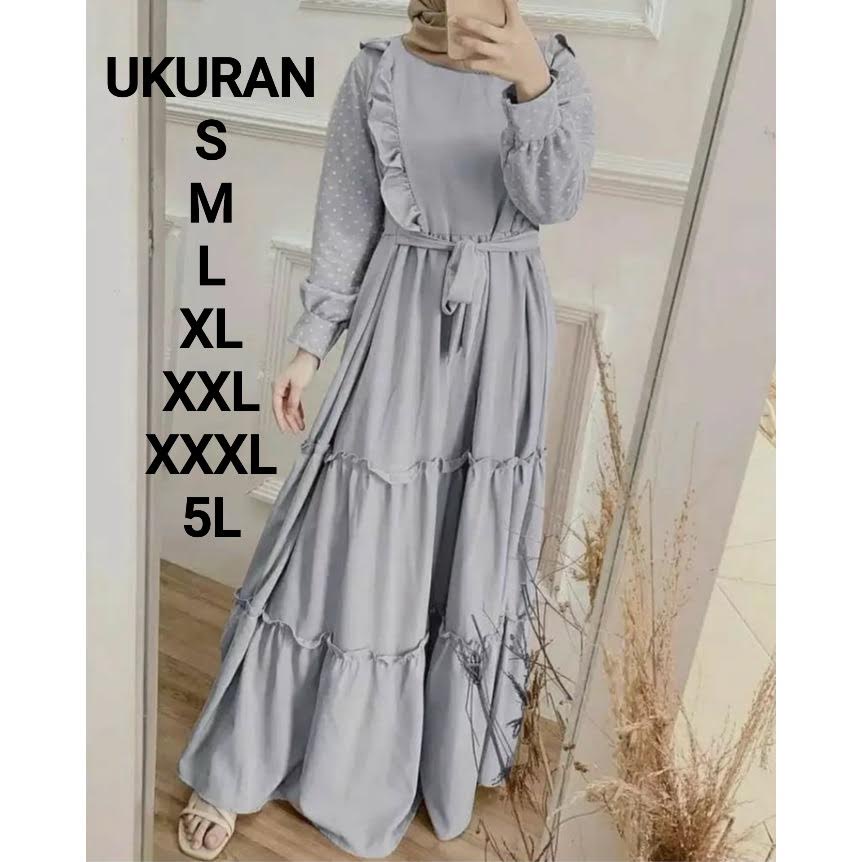 DRESS MUSLIM GAMIS JUMBO CANTIK BIG SIZE SEMUA UKURAN SAMPAI 5L LUPIS