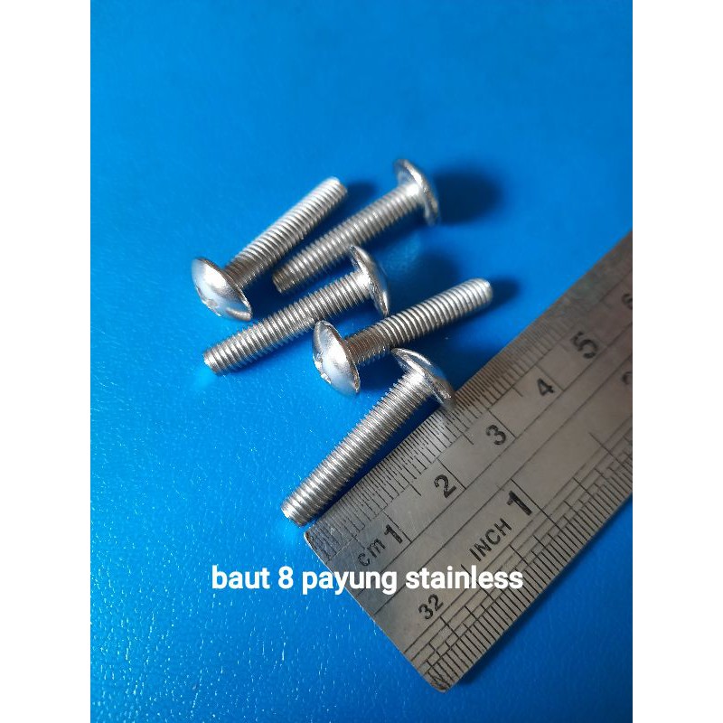 baut 8 visor nmax isi 5biji stainless