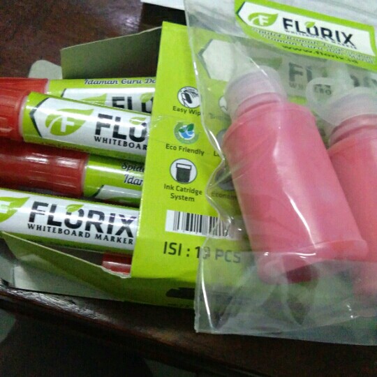 

Spidol Florix dan 2 Botol Tinta Merah