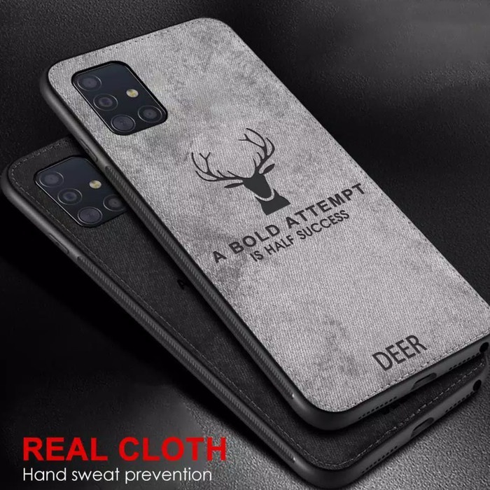 Casing Vintage Deer Cloth Soft Case Huawei P40 Pro / Huawei P40 Pro+ - Hitam