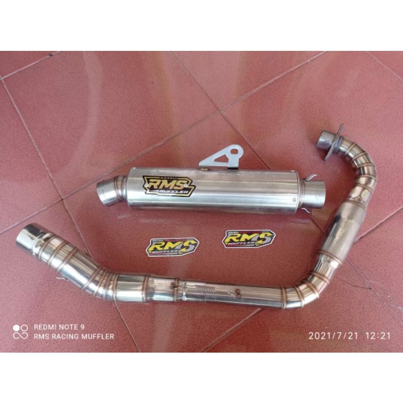Knalpot RMS Muffler Cb GL Pro Megapro Tiger Leher bum full las cacing Herex
