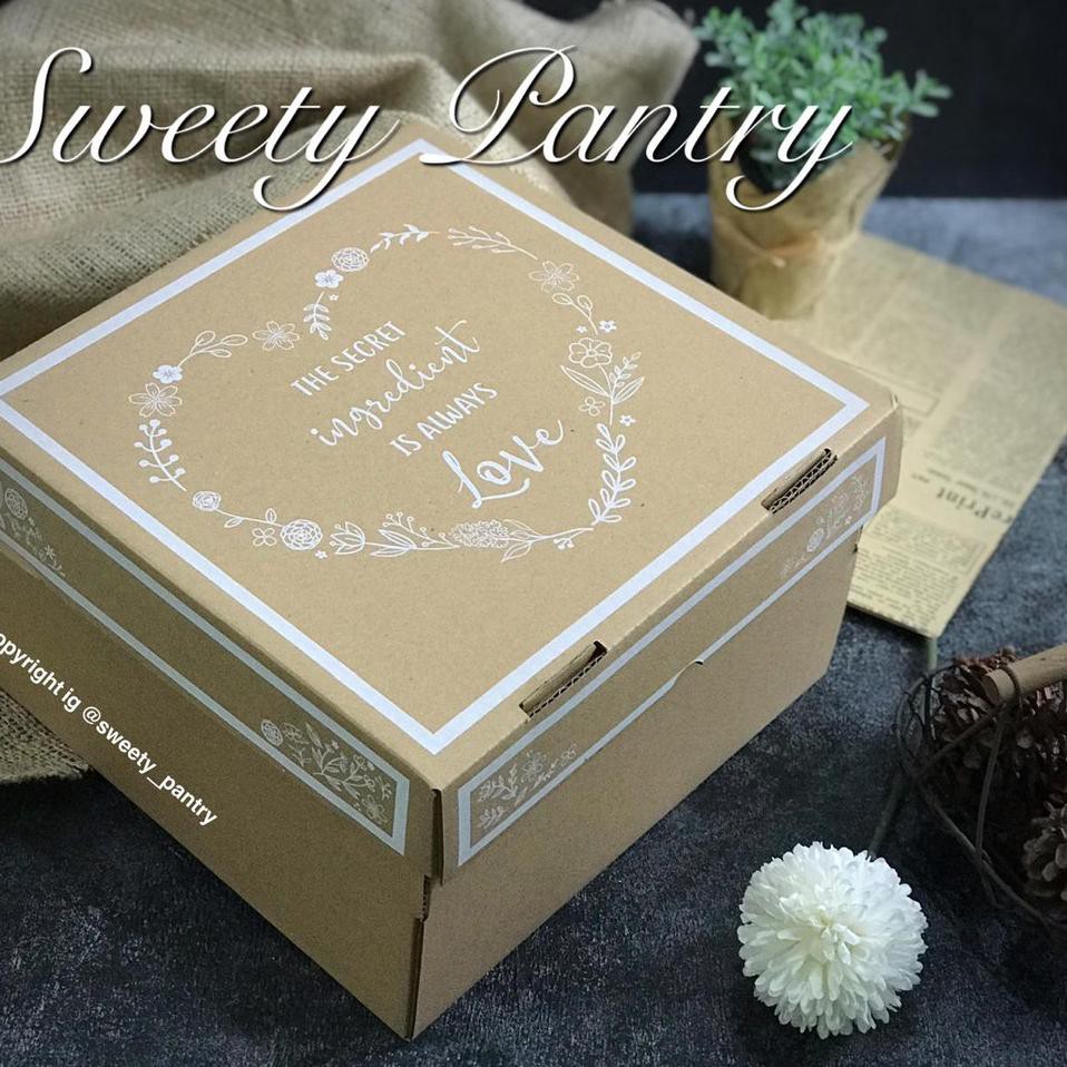 

✯ Dus Kue / Box Kue Corry 252515 Uk 25x25x15 Brown Corrugated ♦
