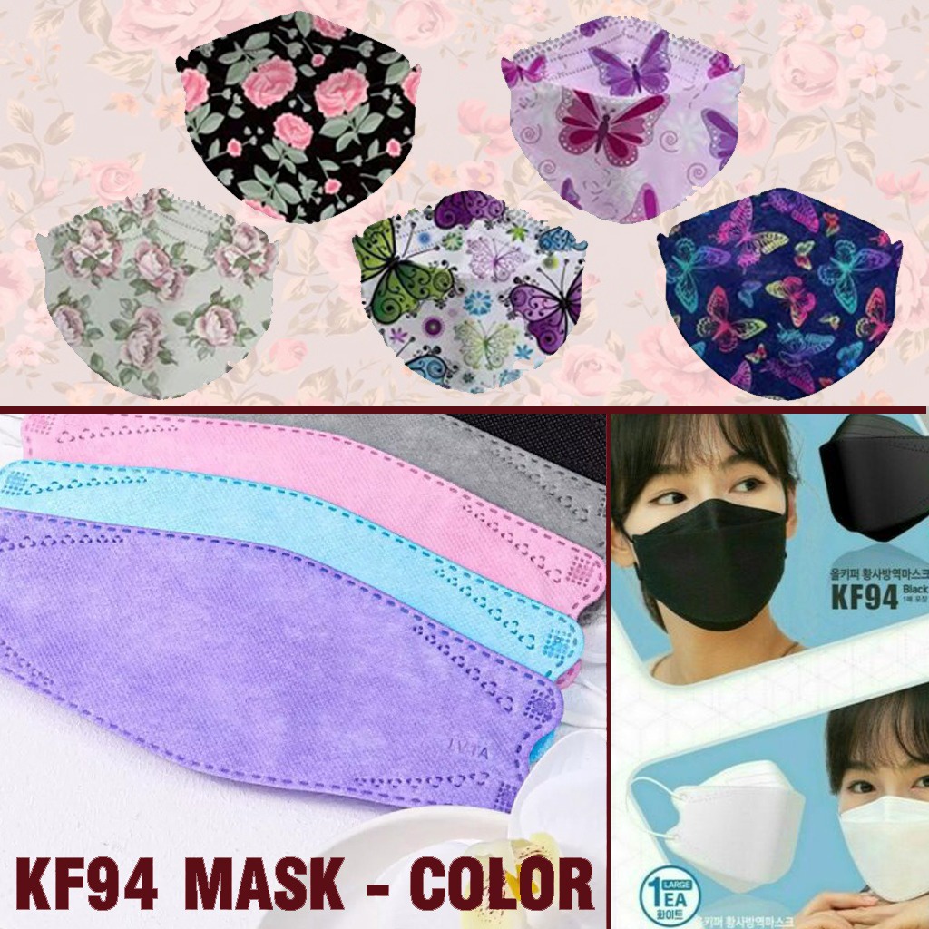 Mikusoo Masker KF94 Korea 4ply Hitam / Putih Ecer 1 pcs Disposable