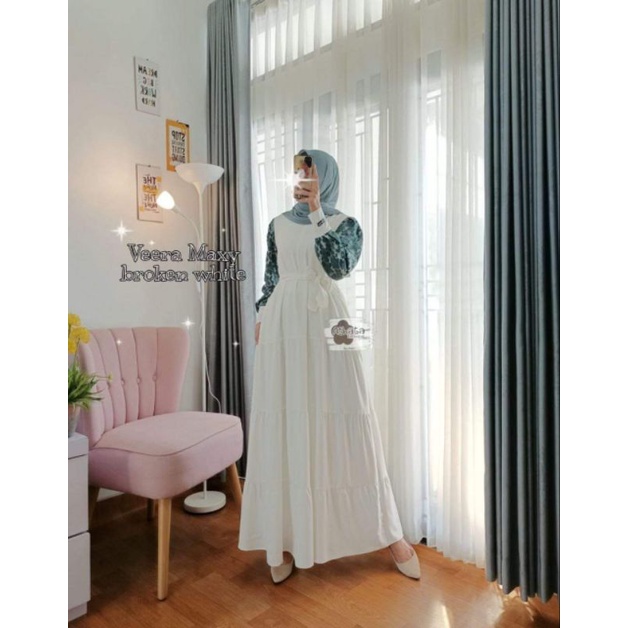 Gamis Brokat Butik/ veera maxy by athata dzee || gamis lebaran 2022-Veera dress BW