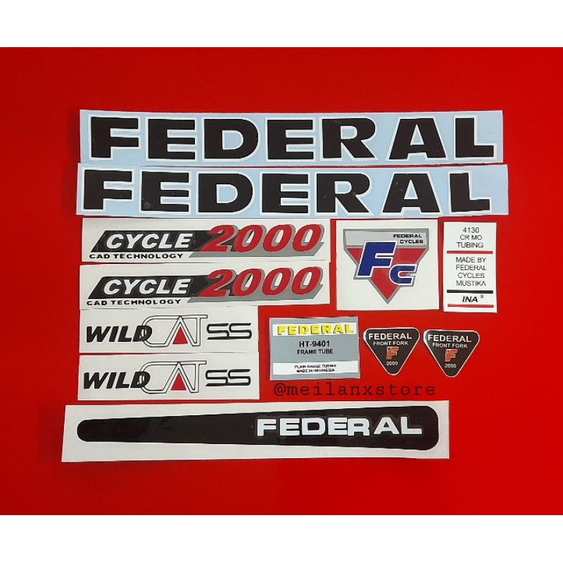 Stiker Sepeda Federal wild cat ss