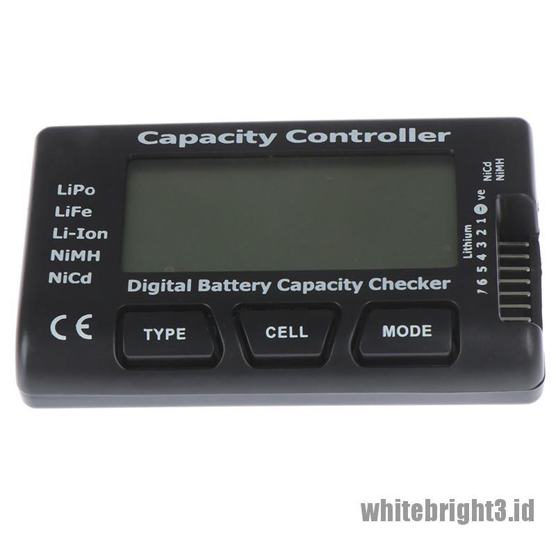 &lt; White3 &gt; 1Pc controller Kapasitas Baterai Digital Untuk NiMH Nicd LiPo LiFe