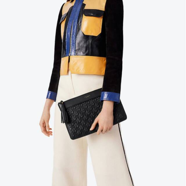 Tory Burch Fleming Medium Pouch makeup bag tas original ori authentic