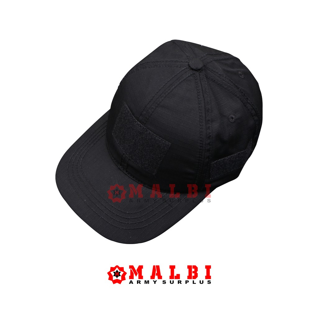 Topi Tactical Velcro Polos TNI POLISI Hitam