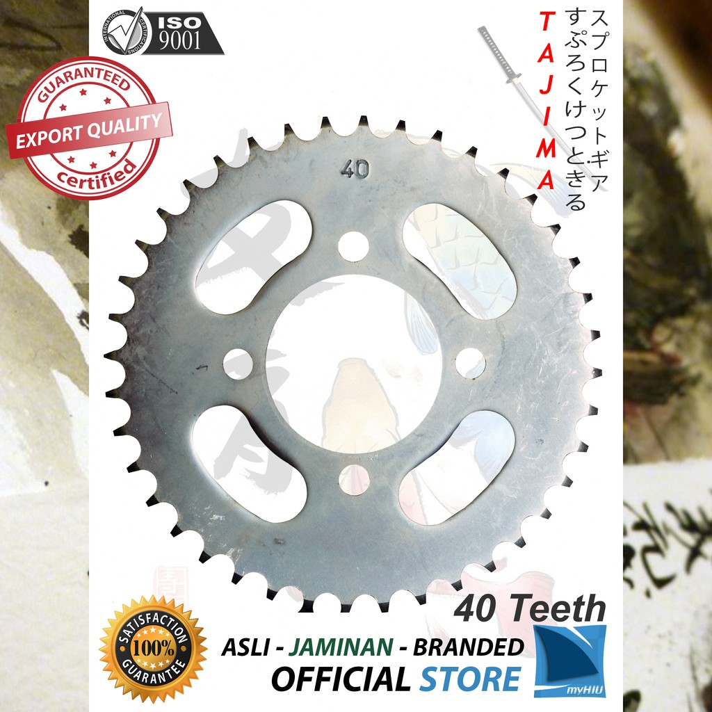 Gigi Tarik 36T ~ 40T SUZUKI Thunder Lama / New / 125cc Gir Belakang - Rear Sprocket Gear TAJIMA-428-40T