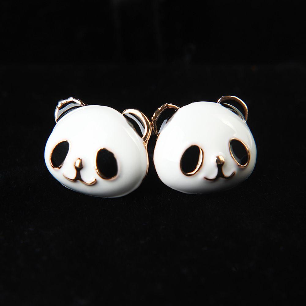 NEEDWAY Anting Untuk Wanita Bentuk Panda Perhiasan Alloy Anting Pengantin