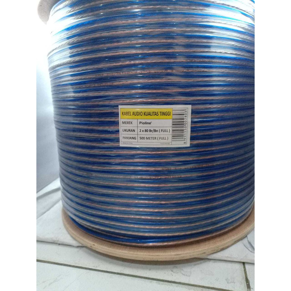 Bobin Pioline Kabel transparan 2x80 500 meter