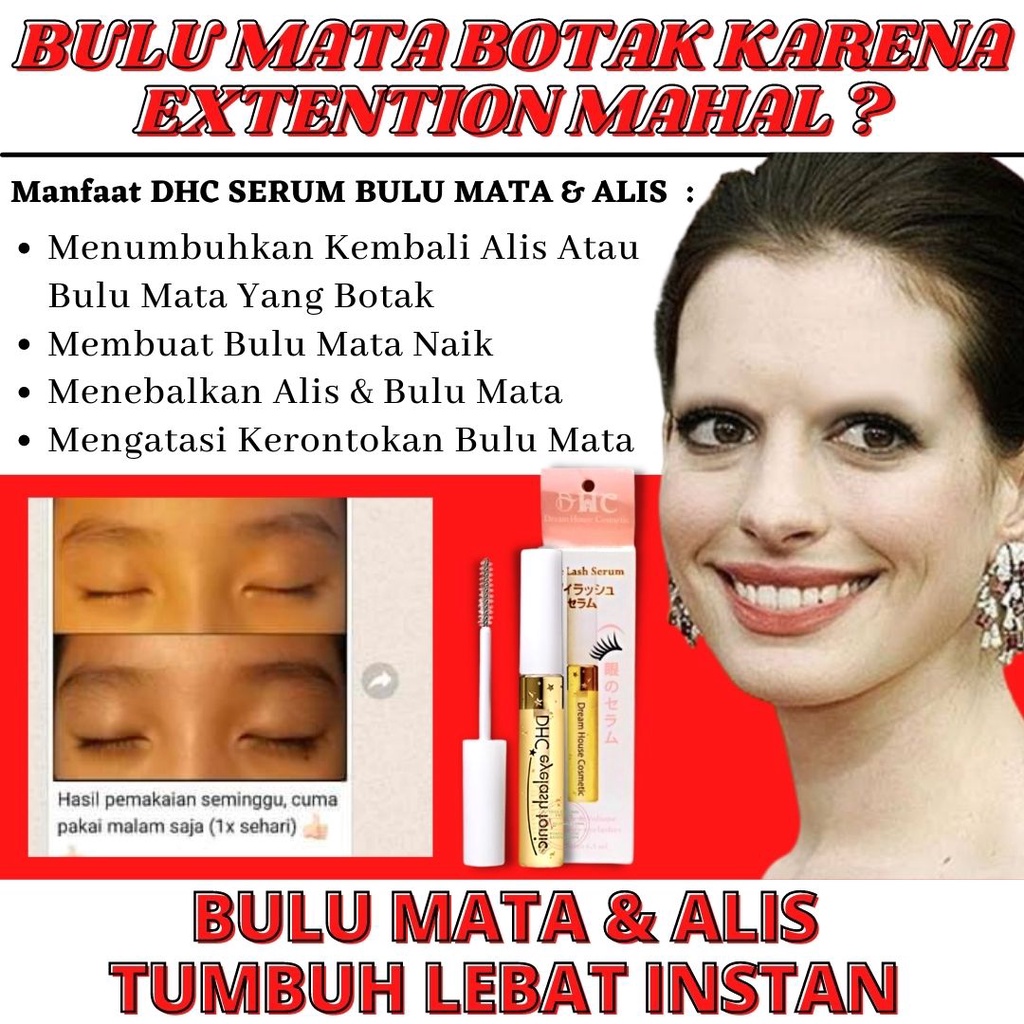 PENUMBUH BULU MATA DHC EYELASH TONIC SERUM BPOM SERUM BULU MATA DAN ALIS PENUMBUH ALIS EYELASH SERUM PELEBAT BULU MATA