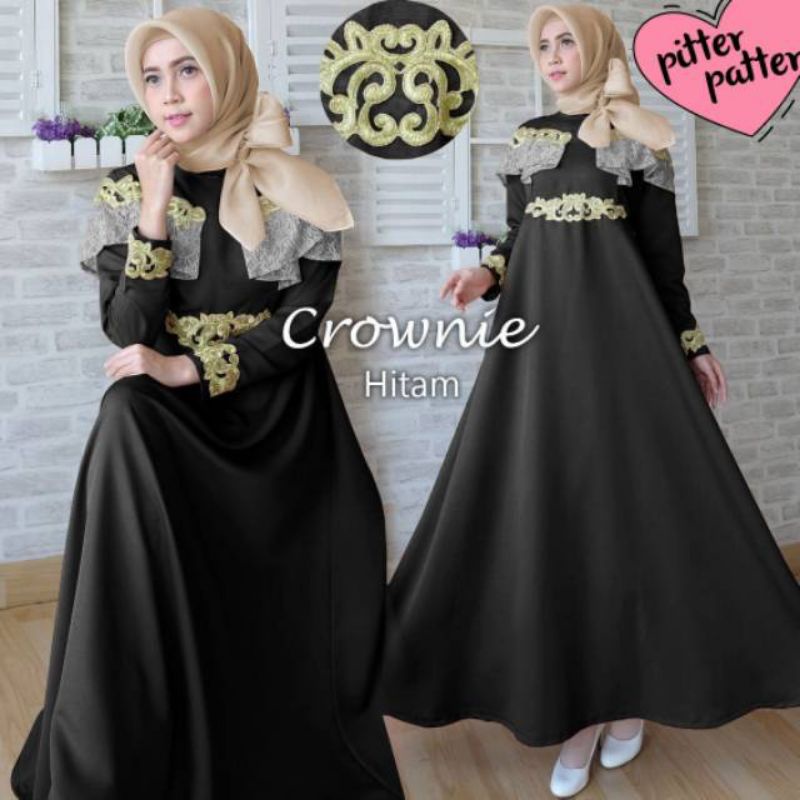 BAJU GAMIS LONG DRESS MAXY BAHAN BRUKAT BROKAT RENDA TERUSAN ROK PANJANG MEWAH MURAH KEKINIAN