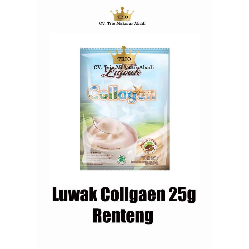 

Kopi Luwak Collagen Renceng 10x25gr