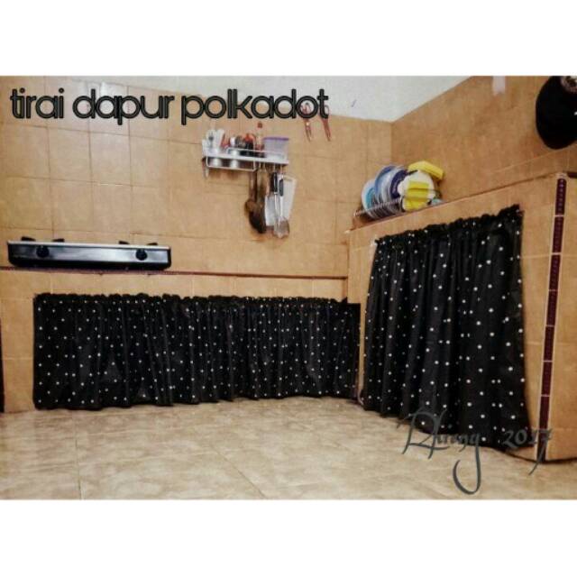 Tirai dapur  polkadot  Shopee Indonesia