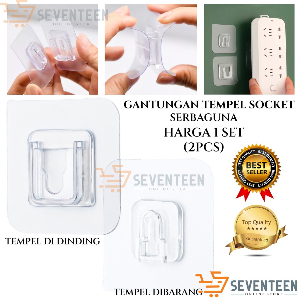 GANTUNGAN SOCKET HOOK DINDING TEMPEL 1SET SOCKET HOOK PLUS MINUS JANTAN BETINA GANTUNGAN SERBAGUNA