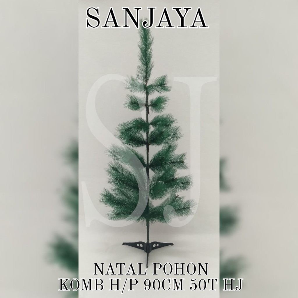 POHON NATAL / POHON NATAL UKURAN 90 CM / CHRISTMAS TREE / DEKORASI HIASAN NATAL ARTIFICIAL / NATAL POHON KOMB H/P 90CM 50T HJ