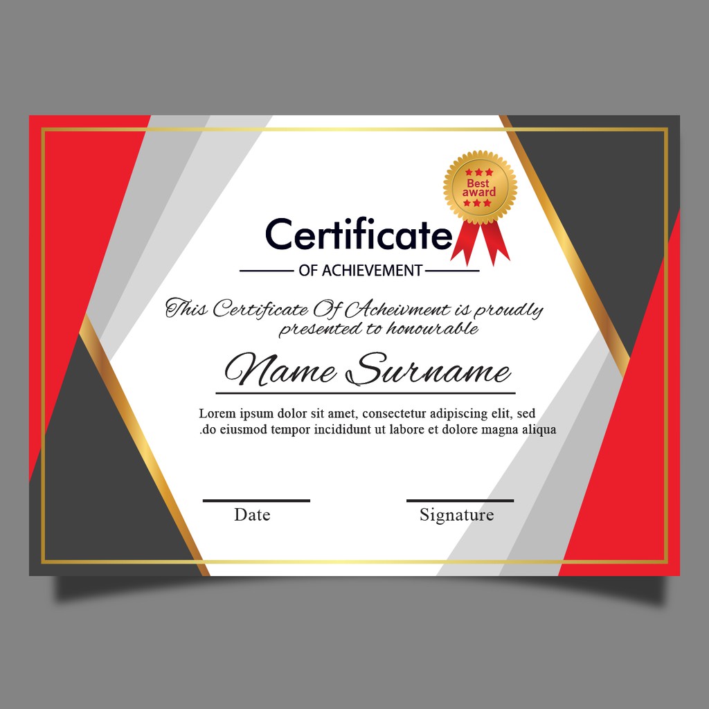 Piagam penghargaan / cetak piagam / piagam ukuran A4