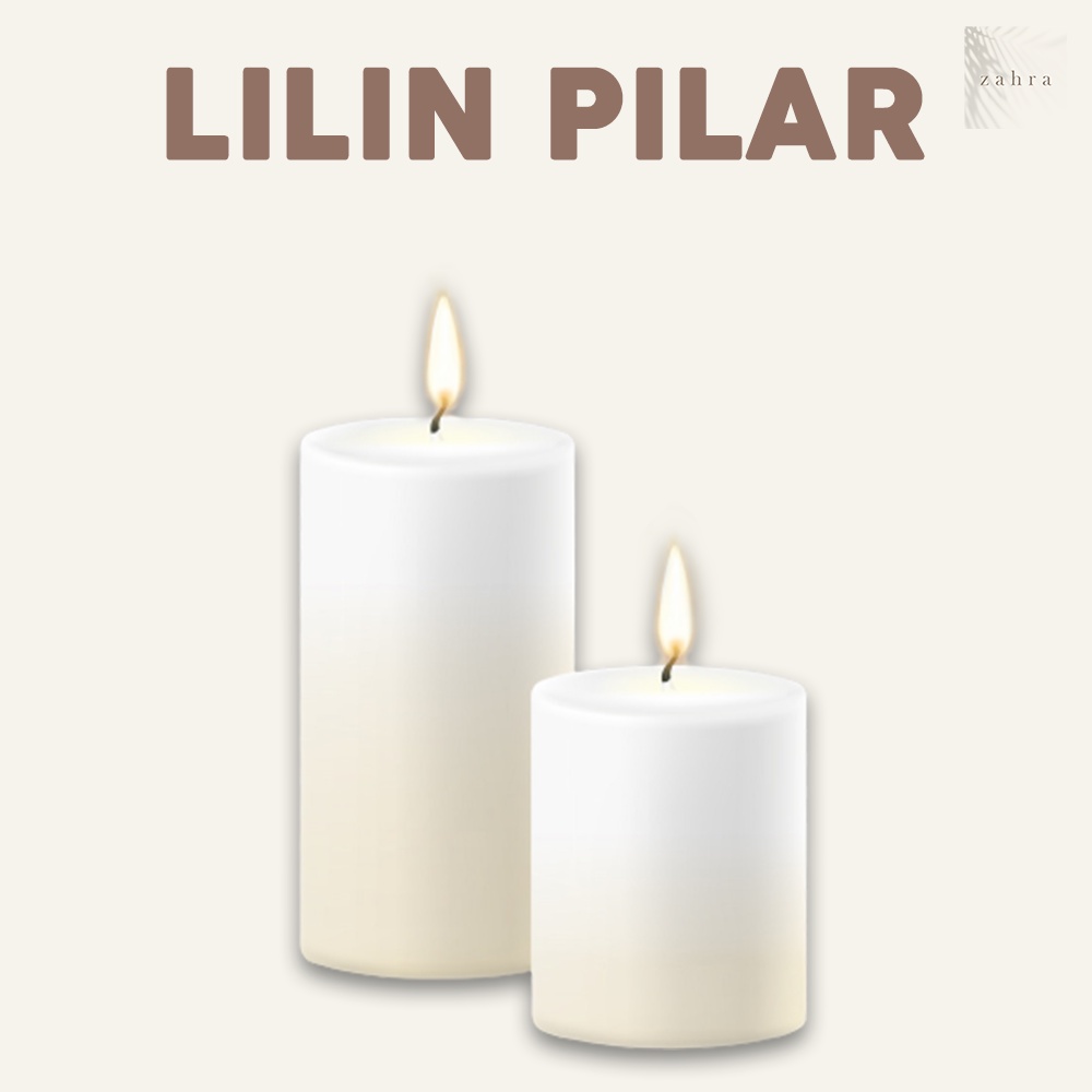 LILIN PILAR - Penerang Cahaya Tebal Sumbu Panjang Murah Bagus