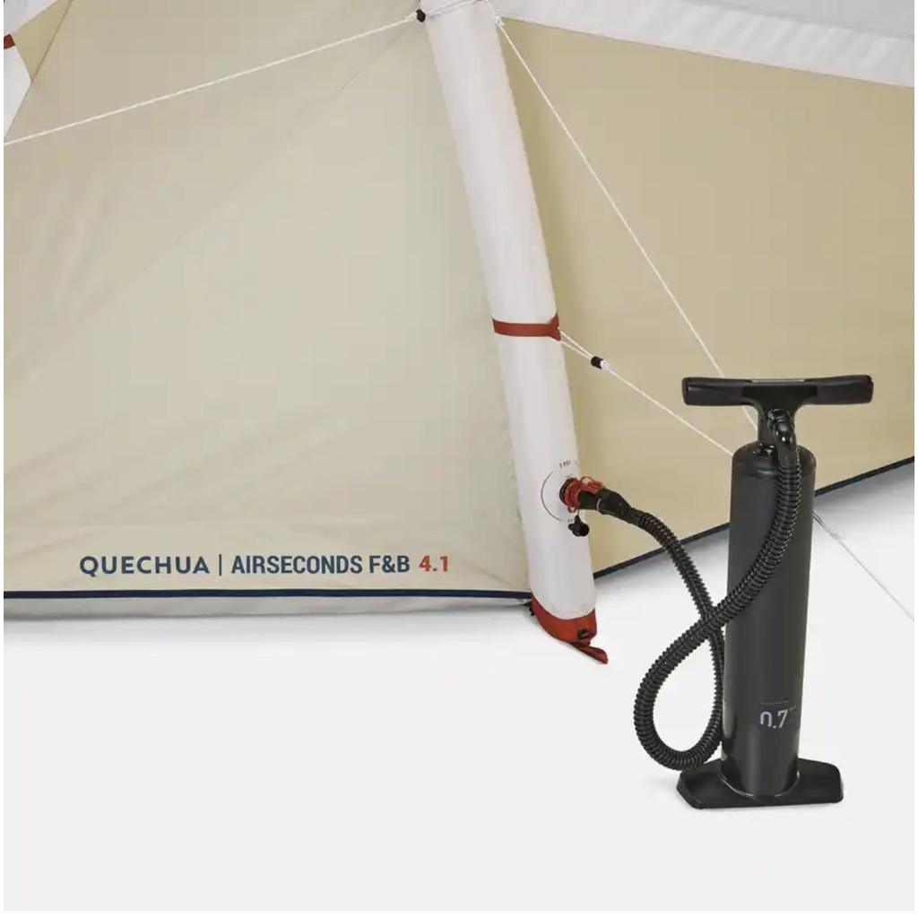 QUECHUA Air Second 4.1 XL Fresh &amp; Black Tenda Inflatable Untuk 4 Orang Original