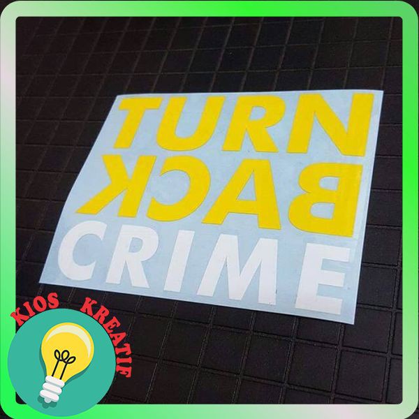 

Murah sticker turn back crime small