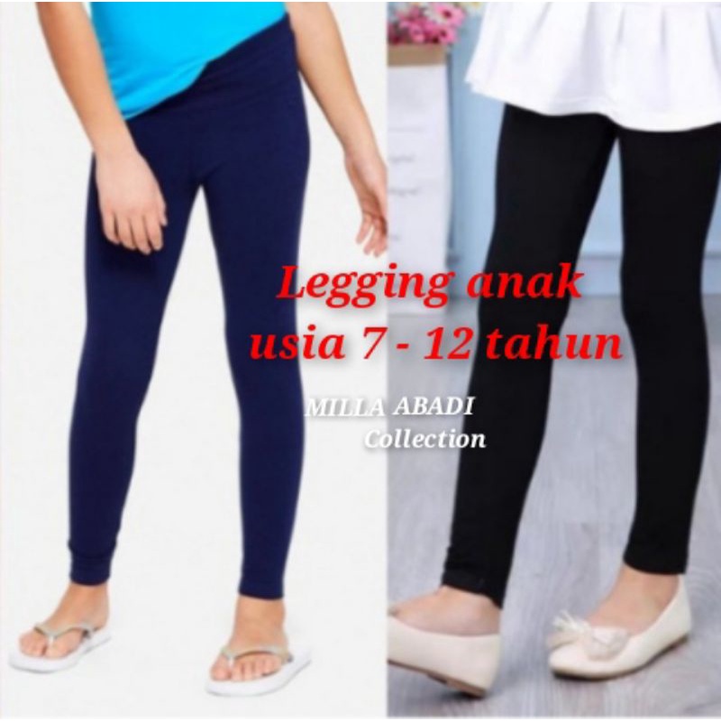 legging anak usia 7 - 12tahun/legging anak tanggung/legging anak polos/clana sport nyaman di pakai