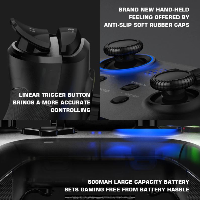 Gamesir T4 Pro Gamepad Game Controller Joystick Hybrid Smartphone Holder Game Console Wireless