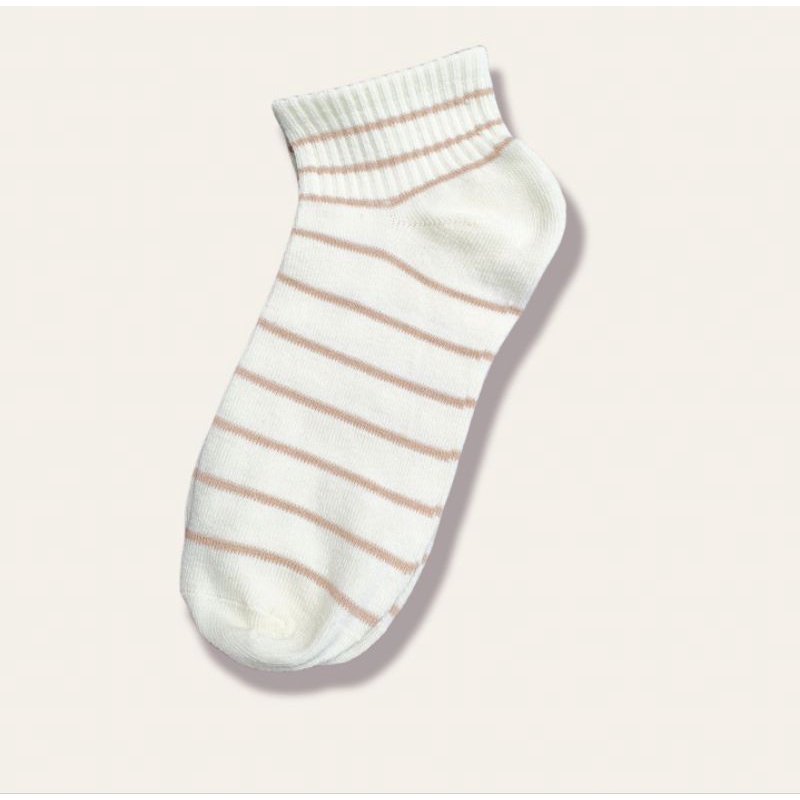 [ COD ] Kaos Kaki Wanita Motif Brown Lucu Tebal Semata Kaki Pendek Ankle Sock Women Socks / Kaos Kaki Pendek Semata Kaki Motif Hewan Beruang / Kaos Kaki Cewek Lucu / Kaoskaki Pendek Perempuan / Kaos Kaki Brown-Krem Garis