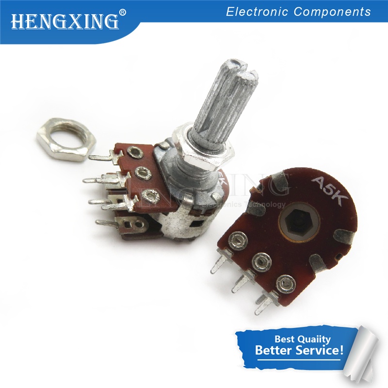 10pcs Foshan radio Pabrik aerospace licensing 148 dual potentiometer A5K handle 20MM 25MM