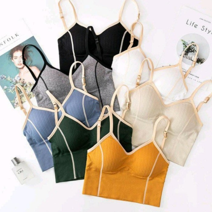 Cute Striped Bralette BELI 1 DAPAT 2 PCS
