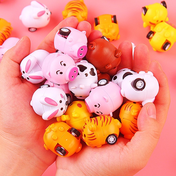 [ORGM] Mainan Kendaraan Mini Kinetik Motif Hewan Lucu Imut