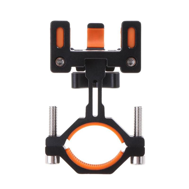 Holder Smartphone Sepeda Aluminum Handlebar Bracket Anti Slip - BM03 - Black/Orange