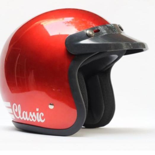 Helm Bogo Retro Wanita Pria Dewasa Classic Clasic Klasik Motor SNI Tanpa Kaca Pet Pendek Full Leher