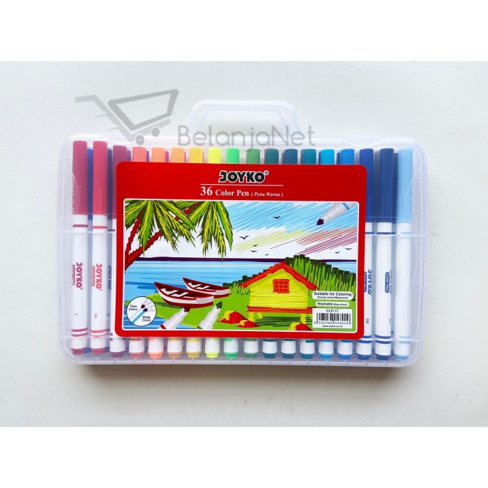 

Diskon Spidol Warna Color Pen Joyko Clp-17 36 Warna Washable Bisa Dicuci Berkualitas