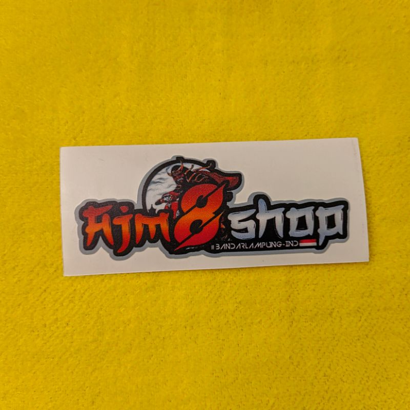 sticker ajm8shop stiker toko ajm8shop