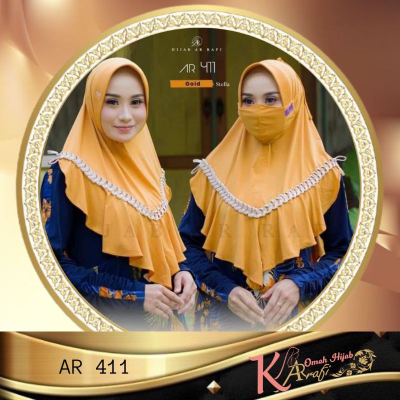 Jilbab Hijab Kerudung Instan Bergo Antem Terbaru2021 AR411 Arrafi ORI HijabWanitaCantik Elzatta Zoya