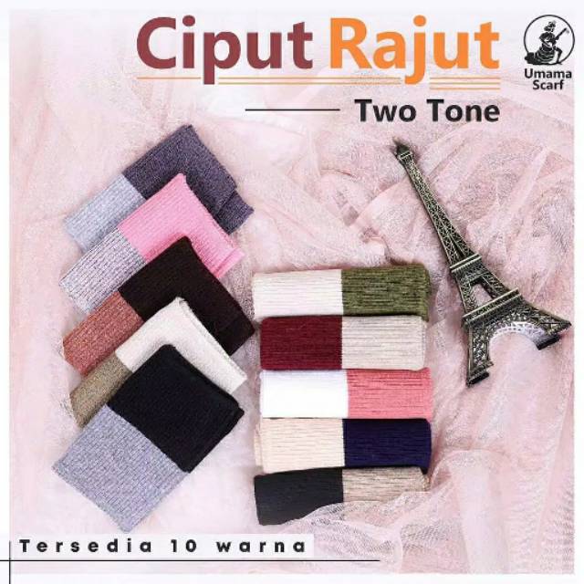Ciput rajut premium 2 warna by Umama