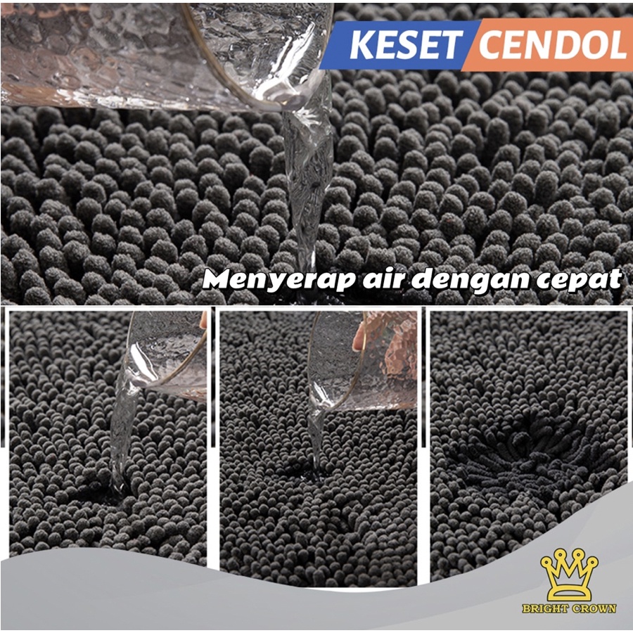 Keset Cendol Microfiber AntiSlip UK 35X55CM PREMIUM 10 Warna