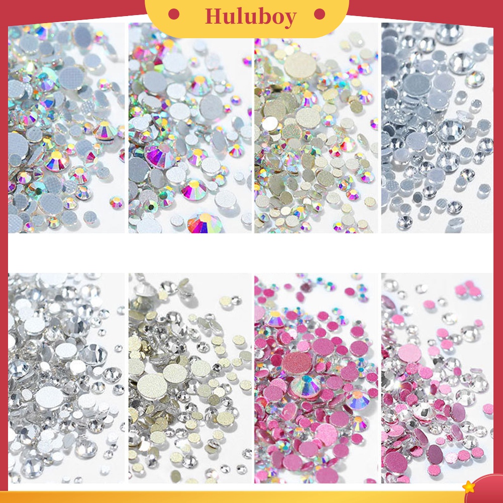 Huluboy Huluboy♡ 1440pcs Manik-Manik Berlian Imitasi Glitter 3D Untuk Dekorasi Manicure