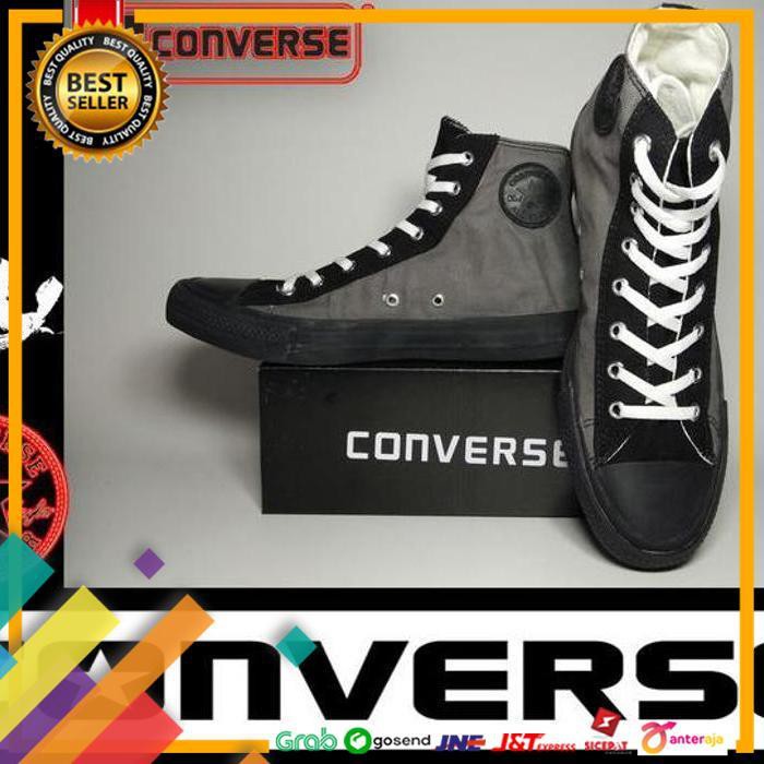 NEW.. SEPATU CONVERSE ALL STAR HIGH ABU EYELET HITAM ..TERLARIS