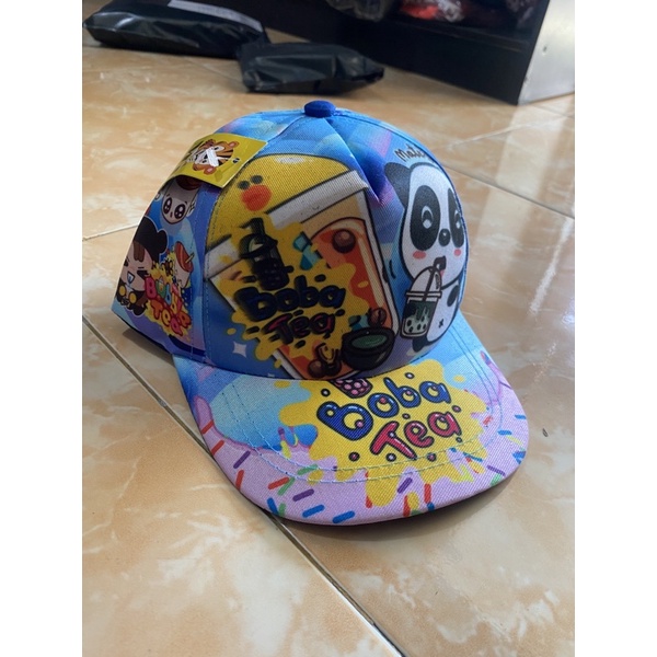 topi anak motif boba kids