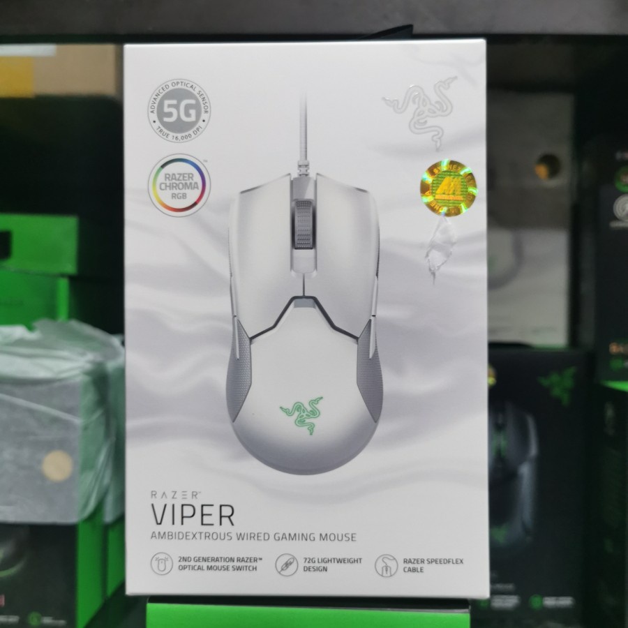 Razer Viper Mercury Gaming Mouse Wired 100% Original Garansi Resmi