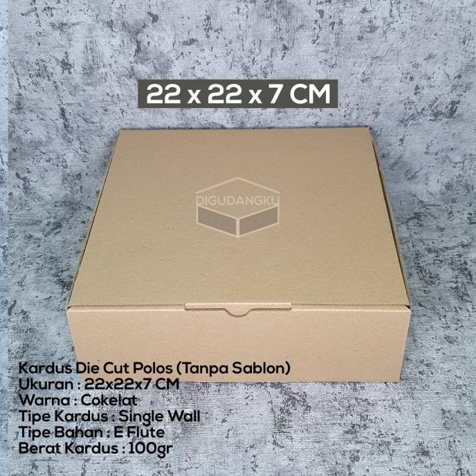 

PAKET Kardus Die Cut Box 22x22x7 cm (Isi 10) | Karton Kardus Box